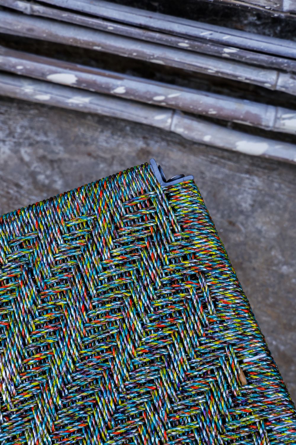 Herringbone weave detail